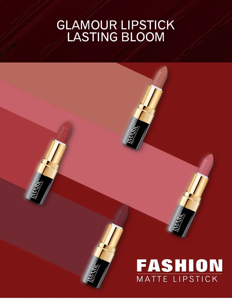 IMAGIC Lipstick Moisturizer Lips Smooth Lip Stick Long Lasting Charming Lip Lipstick Cosmetic Beauty Makeup 12 Colors Lootquake LLC
