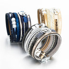 NEW2020 Handmade Luxury Fashion Modern Amazing Charm Pearl Life of tree Leather Bracelets For Women And Man - SJB-DIAMOND ELITES