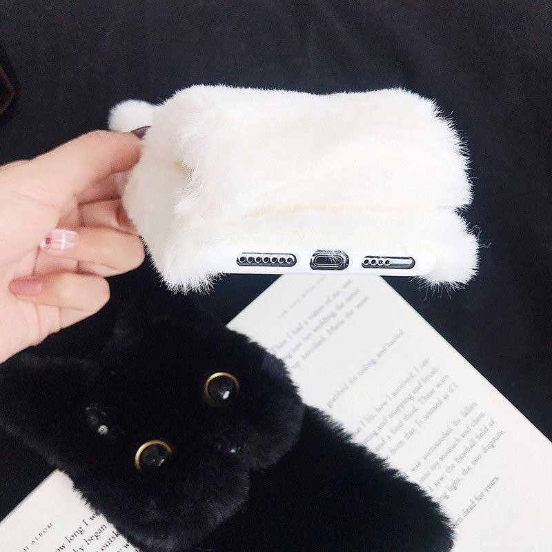 3D Cartoon Doll Protective Case Cute Girls Women Furry Plush Case For Iphone 13 12 11 Pro Xs Max X Xr Se Cases 3d Cartoon Cat Furry Fluffy Warm Case For Iphone 6 6s 7 8 Plus 12prophone Case Stevvex