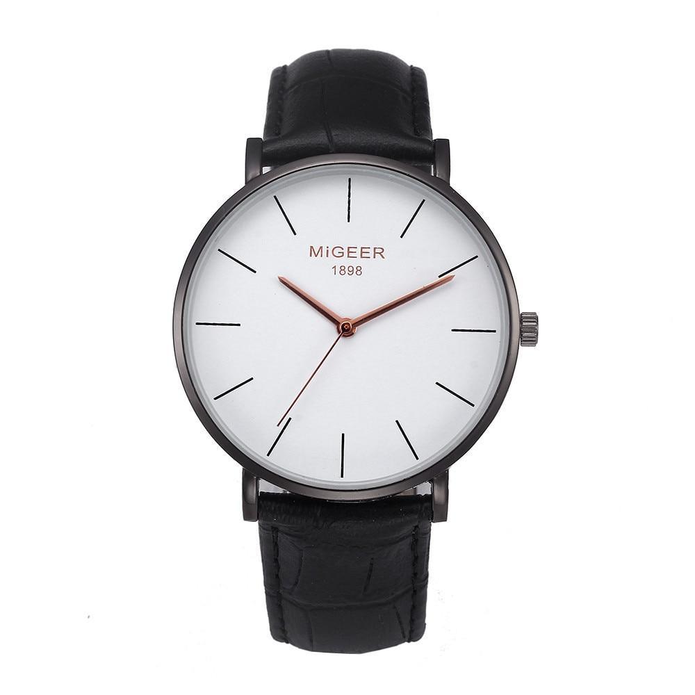 Stylish And Simple Temperament Men CLassic Luxury Watch Relogio Masculino With Leather Watch - SJB-DIAMOND ELITES