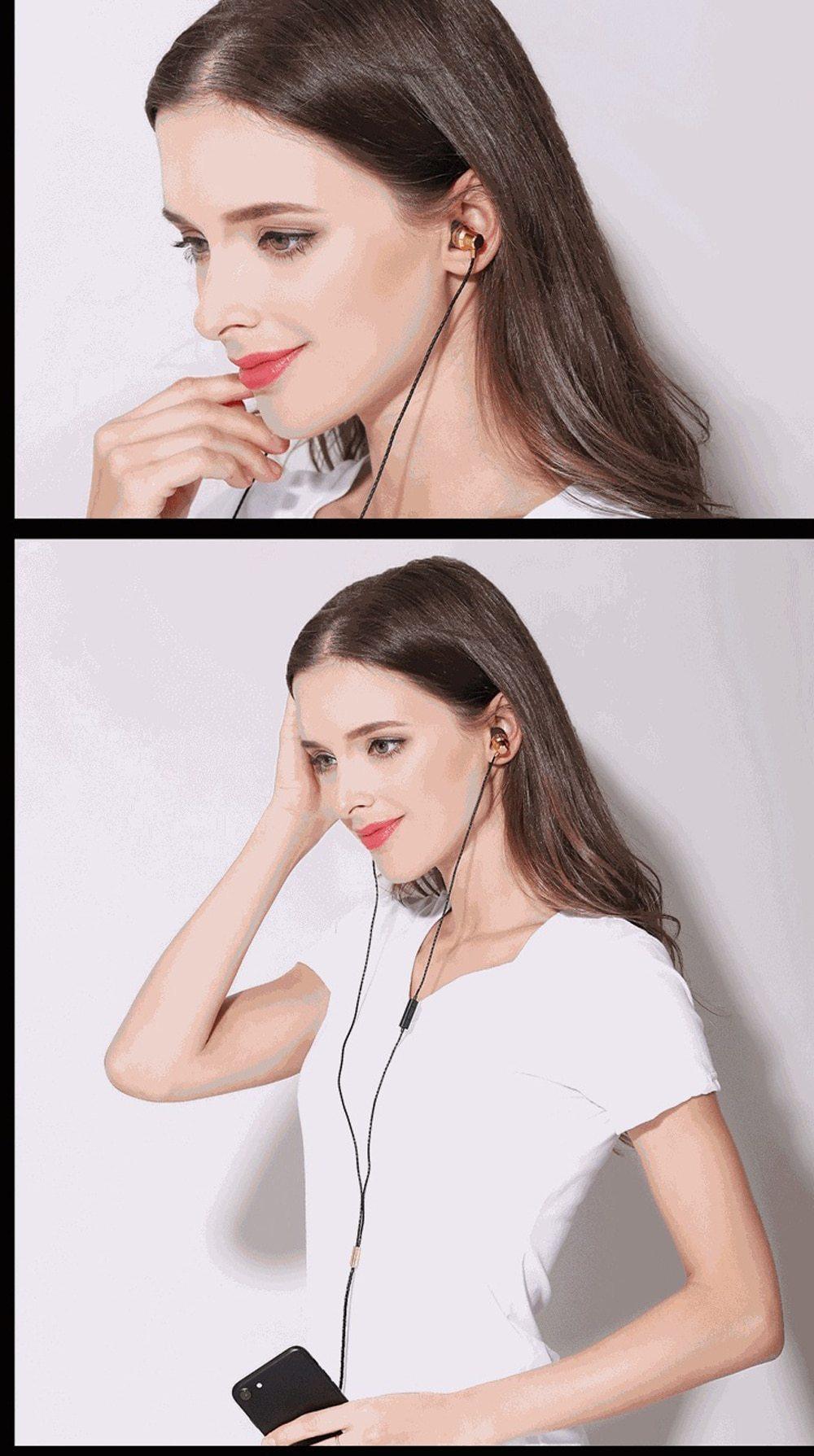 STEVVEX In-Ear Headphones Earphone For Phone Stereo Bass Headset Metal Wired Earphone HiFi Headphones Mic For Cell Phones - SJB-DIAMOND ELITES
