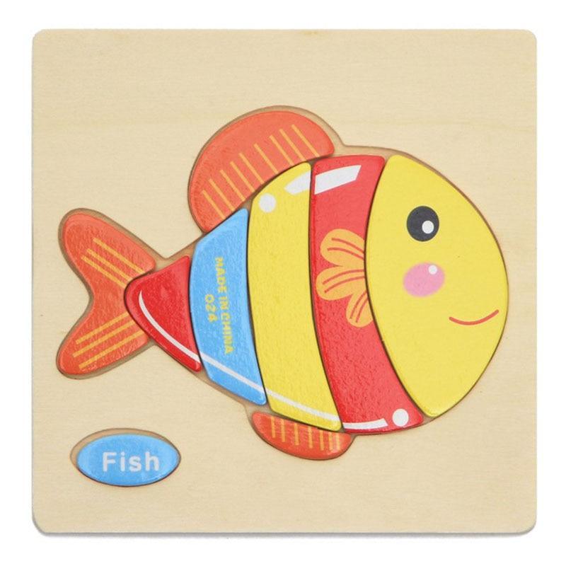 Wooden 3D Stevvex Modern Interesting Baby Learning Puzzles for Children Cartoon Animal Fruit Puzzles Intelligence Kids Children Educational Toy - SJB-DIAMOND ELITES