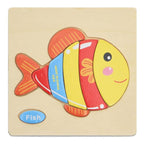 Wooden 3D Stevvex Modern Interesting Baby Learning Puzzles for Children Cartoon Animal Fruit Puzzles Intelligence Kids Children Educational Toy - SJB-DIAMOND ELITES