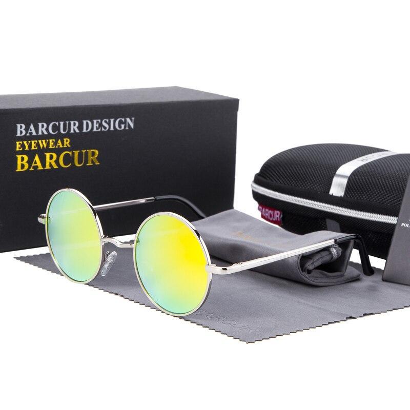 Luxury Elegent Retro Round Sunglasses Mirror Round Sunglasses Polarized Glasses  For Men and Women With UV400 Protection - SJB-DIAMOND ELITES