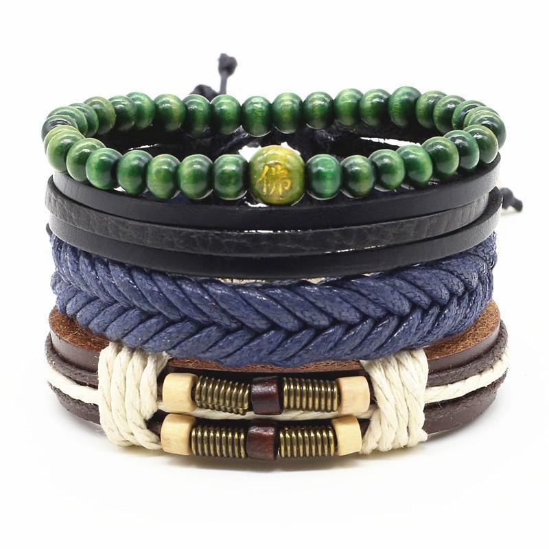 Handmade Modern Fashion New Luxury Wood Bead Charm Amazing Premium Leather Elegant Bracelet For Women - SJB-DIAMOND ELITES