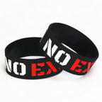 Silicone Wristband Black Motivation No Excuses Modern Wide Sports Activities Rubber Bracelets & Bangles For Man and Women - SJB-DIAMOND ELITES