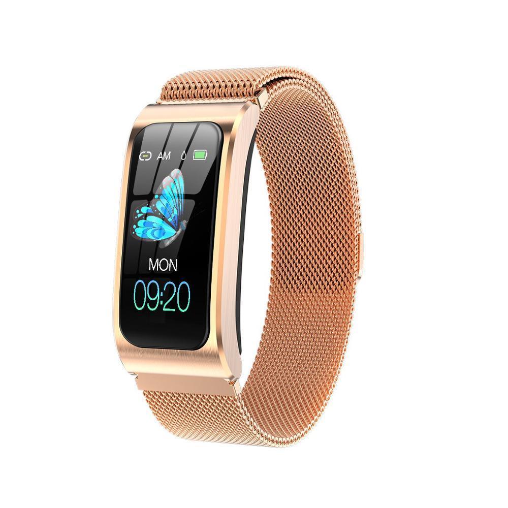 Luxury Elegant Metal And Woman Smart Watch 1.14" IP68 Waterproof With Heart Rate Stopwatch Alarm clock Fitness Tracker Swim Watch for Android IOS Operate sistem - SJB-DIAMOND ELITES