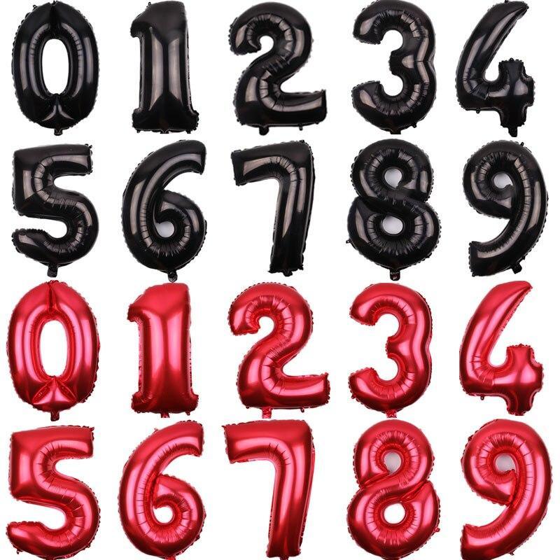 Big 32 Inch Number Foil Balloons Gold Silver Blue Digital Globos For Wedding Birthday Party Decoration In NEW Luxury Style - SJB-DIAMOND ELITES