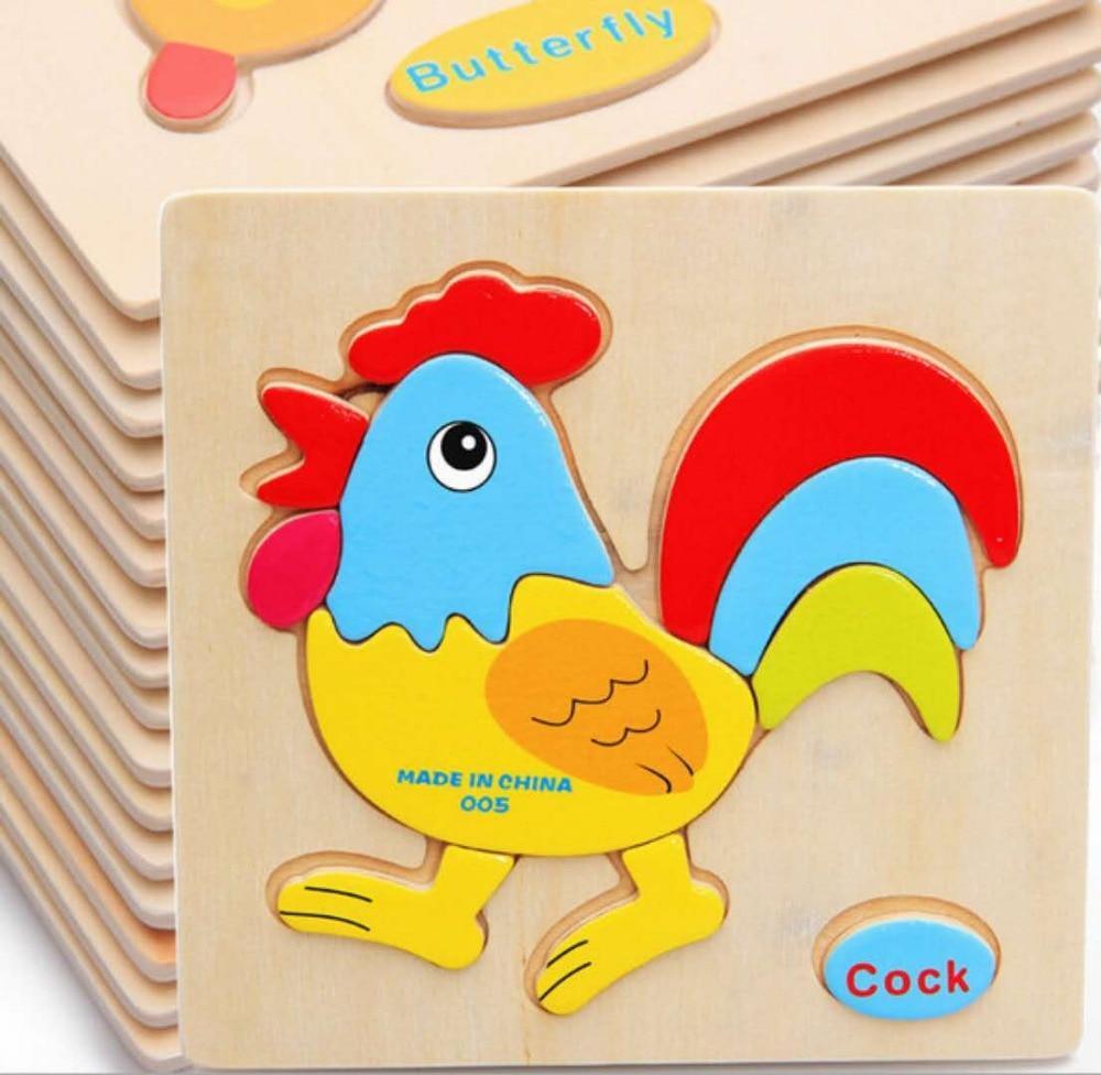 3D Wooden Children Interesting Puzzle Toys With Animals and Cars Exellent Puzzles Intelligence Kids Early Educational Toys For Children - SJB-DIAMOND ELITES