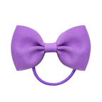 Luxury Handamde Small Baby Elastic Rubber band Head rope Mini Solid Ribbon Bow Tie For Girls Hair Accessories