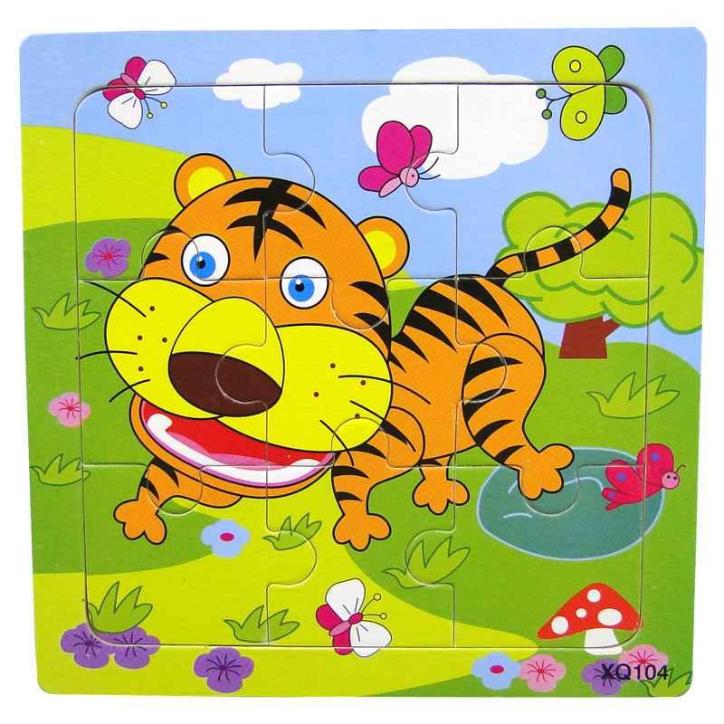1 Pcs Animal Wooden Puzzles For Children In Wooden 3D Mosaic Puzzles Kids Educational Toys Design  For Baby Birthday Gifts - SJB-DIAMOND ELITES