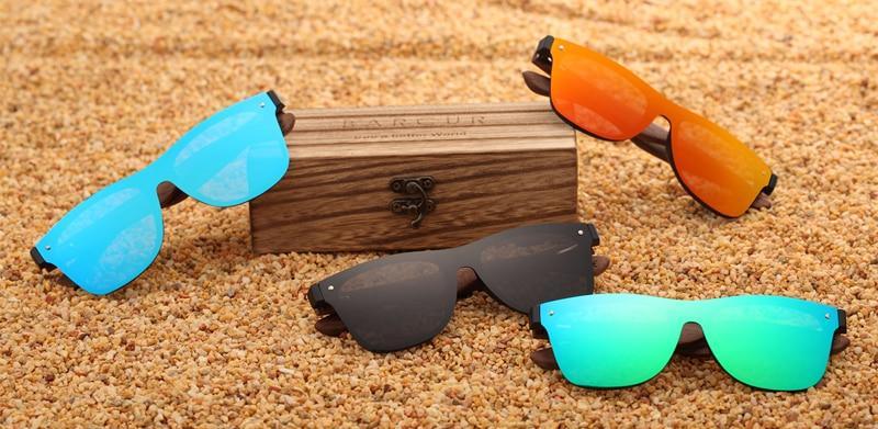 Polarized Black Walnut Wood Sunglasses Men Square Women Sun Glasses UV400 Oculos Gafas Oculos de sol masculino - SJB-DIAMOND ELITES