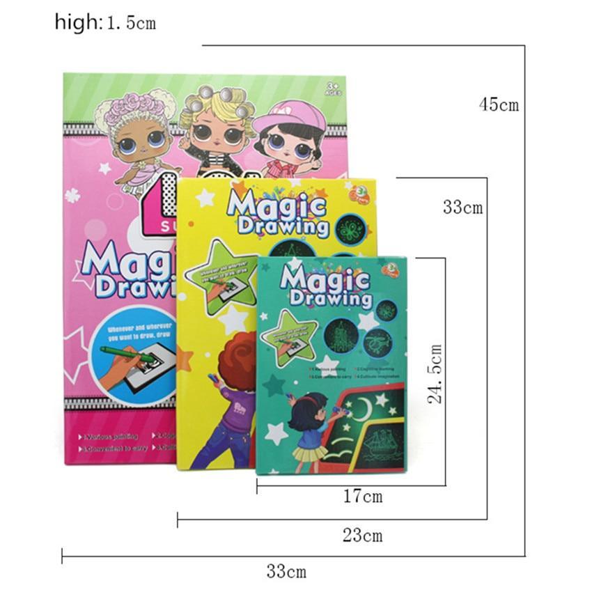 Educational Toy Drawing Board Tablet Graffiti 1pc A4 A3 Led Luminous Magic Raw With Light-fun - SJB-DIAMOND ELITES