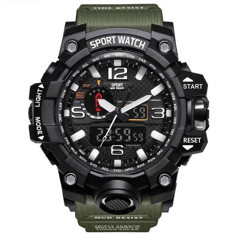 Popular Men Military Army Mens Watch With Led Digital Display Analog Automatic Watch for Men and Woman Sport watch - SJB-DIAMOND ELITES