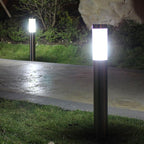 Solar Luxury LED Stainless Steel Lamp For Yard Garden Pathway Doorway Lawn Courtyard Outdoor Luxury Lamp - SJB-DIAMOND ELITES