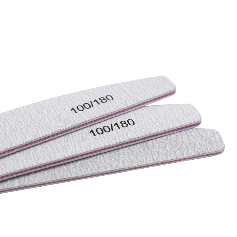 50Pcs Nail Art Files 100/180 Nails Accessoires Gel Nail Polish Polishing Pedicure Manicure Buffers Nail Care Tools lime a ongle Lootquake LLC