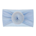 Newborn Infant Kids Girls Nylon Bow Hairband Headband Stretch Turban Knot For Bay Girls
