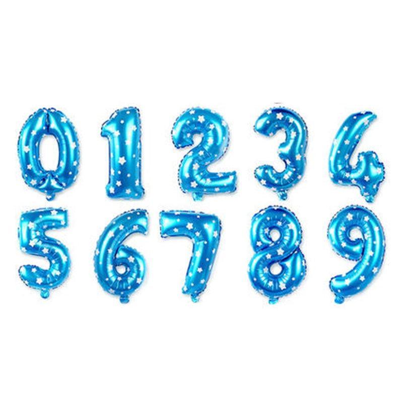 Big 32 Inch Number Foil Balloons Gold Silver Blue Digital Globos For Wedding Birthday Party Decoration In NEW Luxury Style - SJB-DIAMOND ELITES