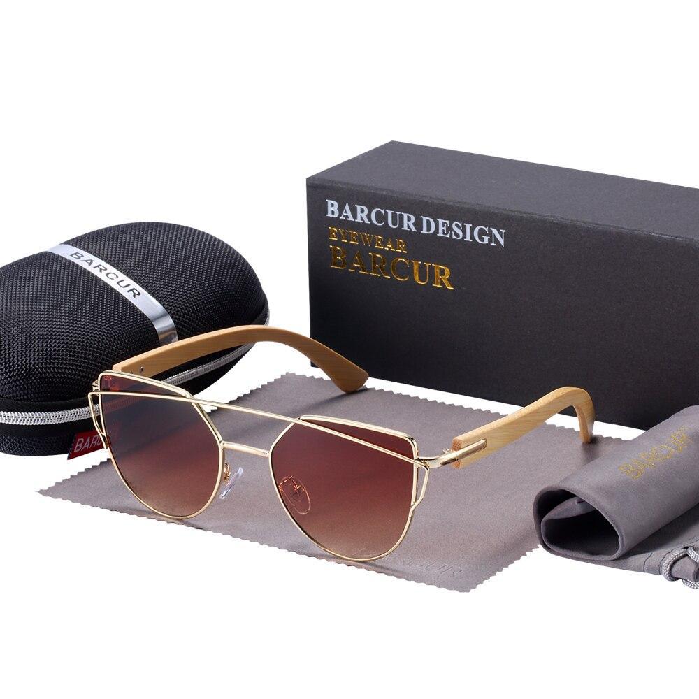 Bamboo High Quality Female Sunglasses Oversized Women Polarized Sunglasses With Natural Bamboo In Elegant and Luxury Cat eye Eyewear Luxury Style - SJB-DIAMOND ELITES