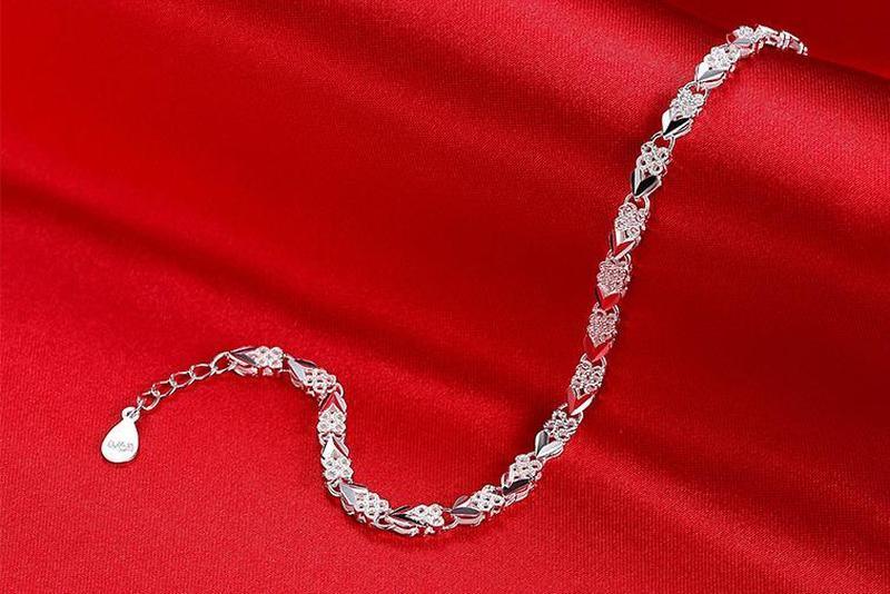 Top Quality Elegant 925 Sterling Silver Luxury Bracelets For Women Wedding Accessories Lady Fashion Zircon Geometric Bracelet Girl Gift - SJB-DIAMOND ELITES