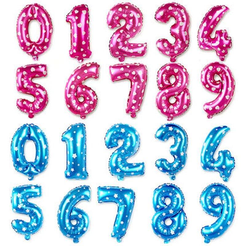 Big 32 Inch Number Foil Balloons Gold Silver Blue Digital Globos For Wedding Birthday Party Decoration In NEW Luxury Style - SJB-DIAMOND ELITES