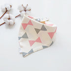 Cotton Cartoon Bandana Feeding Saliva Towel Waterproof Bibs For Baby Burp Accessory Adjustable Button Durable Baby Towels