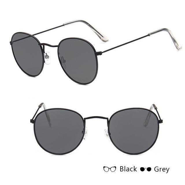 Luxury Leon Classic Small Round Unisex Sunglasses For Women and Men Mirror Sun Glasses Vintage Style With UV400 Protection - SJB-DIAMOND ELITES