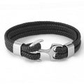 High Quality Stainless Steel Shackle Buckle Leather Survival Anchor Bracelets Bangle Men Surf Nautical Sailor Surfer Wristband Jewelry - SJB-DIAMOND ELITES