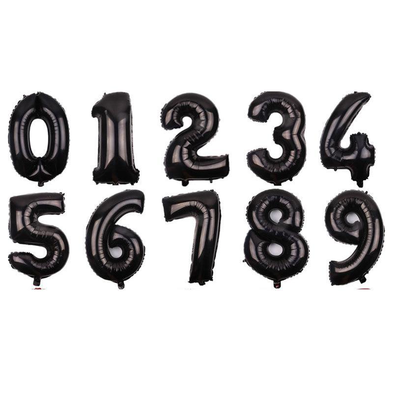 Big 32 Inch Number Foil Balloons Gold Silver Blue Digital Globos For Wedding Birthday Party Decoration In NEW Luxury Style - SJB-DIAMOND ELITES