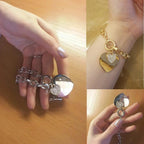 Gold Love Heart Charm Bracelets For Women Accessories Silver Color Link Chain Bracelets & Bangles Trendy Jewelry Design - SJB-DIAMOND ELITES