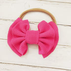 Modern Fashion Floral Headband Newborn Baby Elastic Hairbands Pearl Fresh Style Bow Knot For Girls