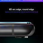 10D Curved Edge Aluminum Alloy Tempered Glass for iPhone X XS MAX 11 12 Pro Max mini 6 6S 7 8 Plus Full Cover Screen Protector  Titanium Alloy Metal Edge Full Coverage Front Tempered Glass Screen Protector for iPhone Stevvex