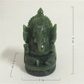 Ganesha Buddha Statue Elephant God Sculpture Ganesh Figurine Man-made Jade Stone Garden Home Decoration Accessories Statues Lootquake LLC