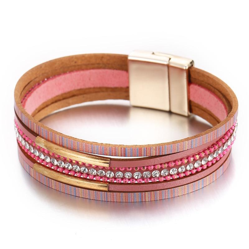 Legendary Amazing New Modern Fashion Pearl Elegant Multi-Layer Leather Handmade Bracelet Bangle Luxury For Woman - SJB-DIAMOND ELITES