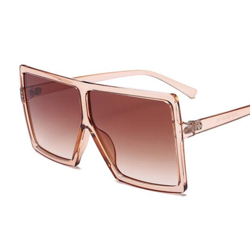Oversized Luxury Trend New  Woman Sunglasses With Black Fashion Square Glasses And Big Frame Sunglasses In  Modern Glasses Famous Style - SJB-DIAMOND ELITES