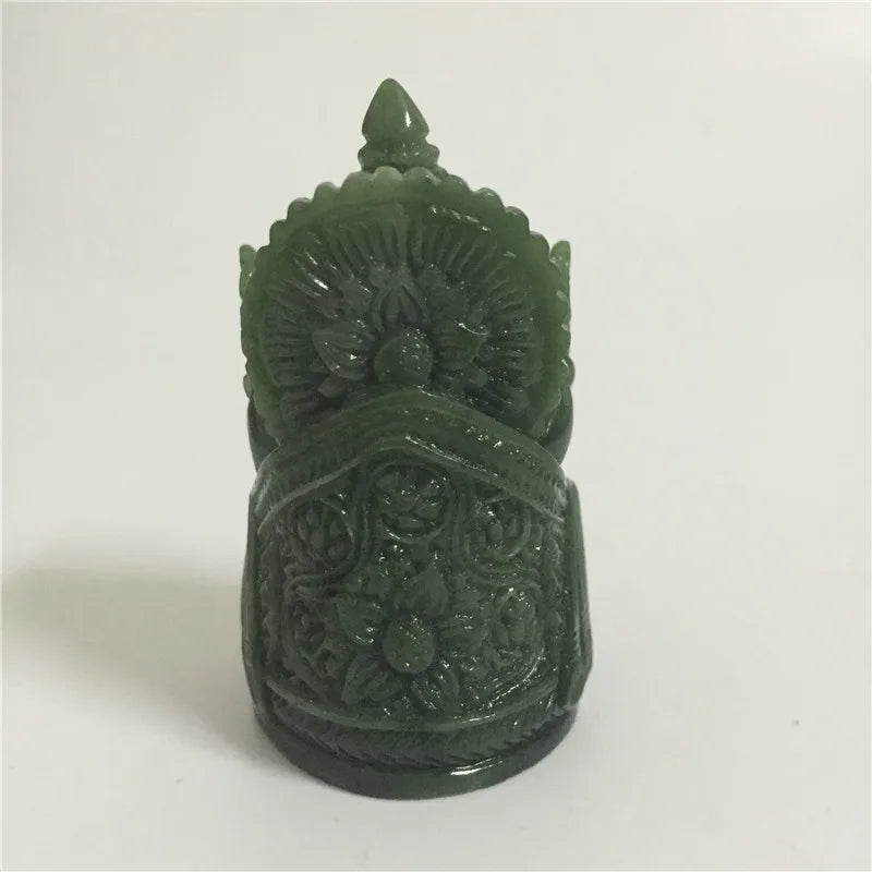 Ganesha Buddha Statue Elephant God Sculpture Ganesh Figurine Man-made Jade Stone Garden Home Decoration Accessories Statues Lootquake LLC