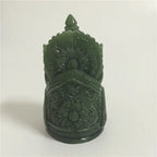 Ganesha Buddha Statue Elephant God Sculpture Ganesh Figurine Man-made Jade Stone Garden Home Decoration Accessories Statues Lootquake LLC