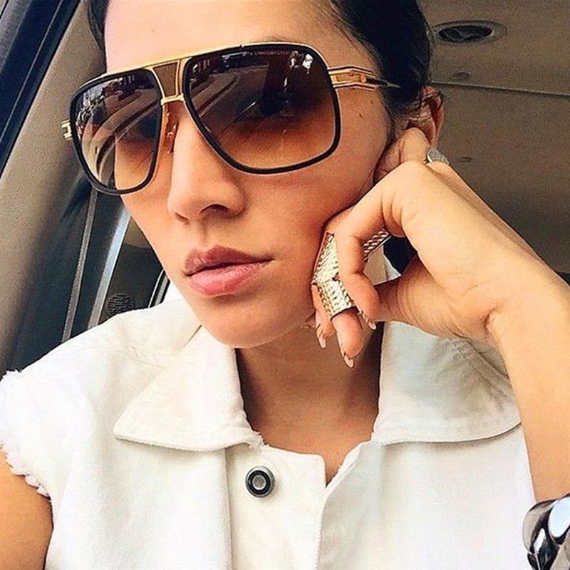 NEW Elegant Luxury Trend Driving Sunglasses  Gold Big Frame  Oversized Square For Man and  Women Sunglasses - SJB-DIAMOND ELITES