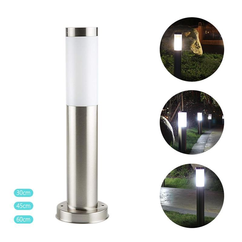 Solar Luxury LED Stainless Steel Lamp For Yard Garden Pathway Doorway Lawn Courtyard Outdoor Luxury Lamp - SJB-DIAMOND ELITES