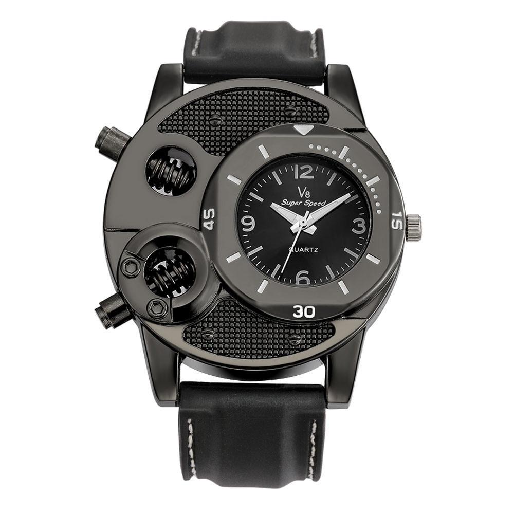 Men Watch With Hardlex Glass and Leather High Quality Band Modern Luxury Style Unique Design Perfect Gift - SJB-DIAMOND ELITES