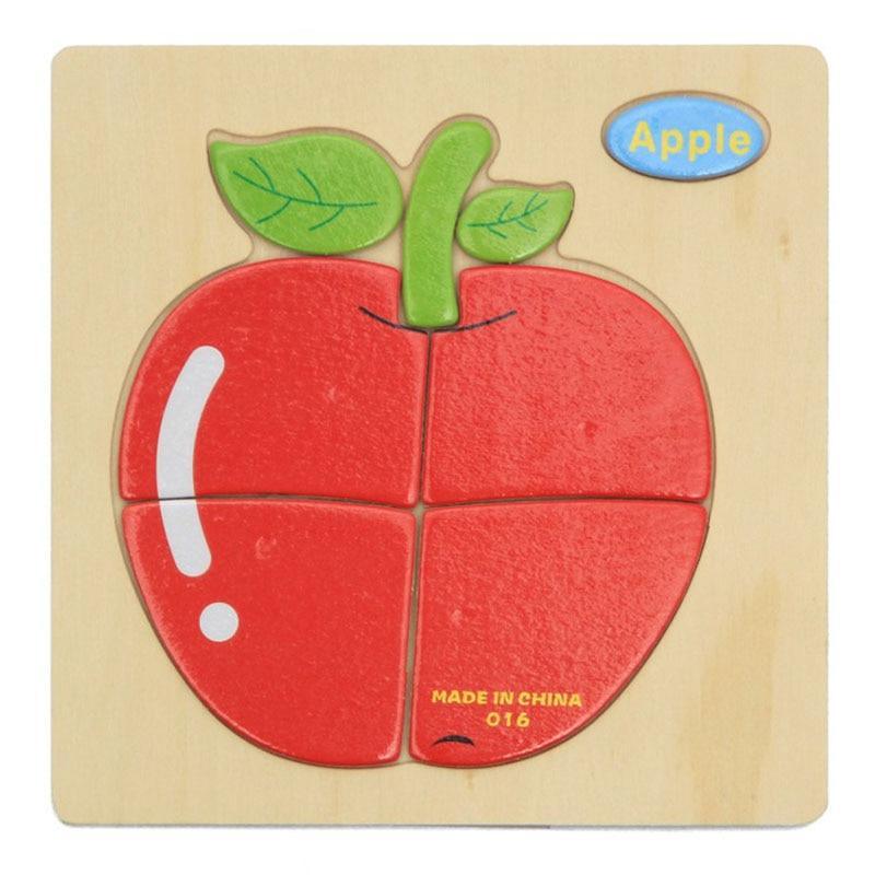 Wooden 3D Stevvex Modern Interesting Baby Learning Puzzles for Children Cartoon Animal Fruit Puzzles Intelligence Kids Children Educational Toy - SJB-DIAMOND ELITES