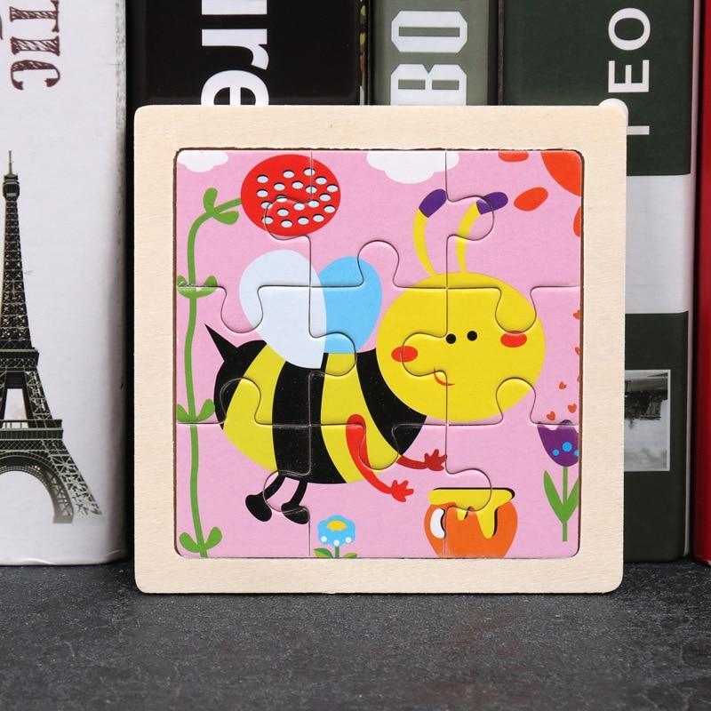 10pcs Of Wood Puzzle Baby Young Children Early Lessons Learned Intelligence Cartoon Animal Puzzle Wooden Toys Education Puzzles - SJB-DIAMOND ELITES
