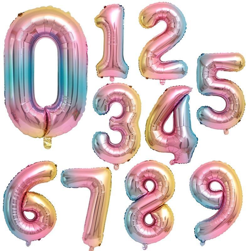 Helium Modern 32inch Luxury Ballon Number Foil Ballons For Party and Celebrations Modern Decoration for Celebration - SJB-DIAMOND ELITES