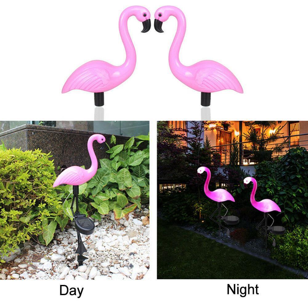 Flamingo LED Solar Modern Lamp For Garden And Yard With Base Station 3 Piece Set Decorative Lighting For Pathway Driveway Landscape - SJB-DIAMOND ELITES