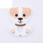 BPA Free Food Grade Silicone Teethers Cartoon Animals Shape Pacifier Clips, Accessories Baby Teething 1pc