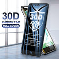 30D Curved Edge Full Cover Protective Glass On The For iPhone 7 8 6 6S Plus Tempered Screen Protector For X XR XS Max Glass Film Tempered Glass Anti Scratch Phone Screen Protector iPhone Glass Stevvex