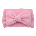 Fashion Trend Big Modern Baby Bow Accessories For Toddler Girls In Solid Bow Hairband Stretch Turban Knot Head Wrap Color  for Kids