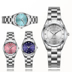 New STEVVEX Women Luxury Rhinestone Stainless Steel Quartz Watches Ladies Business Watch WIth  Japanese Quartz Movement For Women and Girls