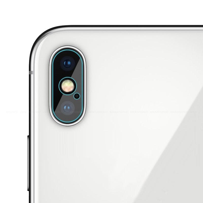 2pcs Camera Lens Protective Protector Cover for IPhone on X 8Plus 7Plus 6 6S 7 8 10 XR Xs Max Tempered Glass Film 9H Tempered Glass Camera Lens Protection Stevvex