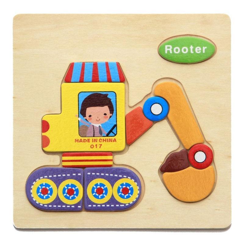 Wooden 3D Stevvex Modern Interesting Baby Learning Puzzles for Children Cartoon Animal Fruit Puzzles Intelligence Kids Children Educational Toy - SJB-DIAMOND ELITES